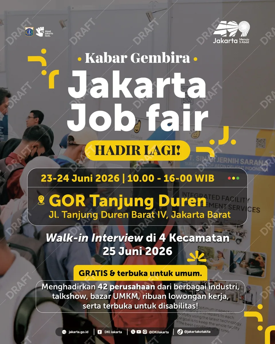 Job Fair Kabupaten Aceh Tamiang 2026 (Suku Dinas TKTE Wilayah Kabupaten Aceh Tamiang Barat) : 23-24 Juni 2026